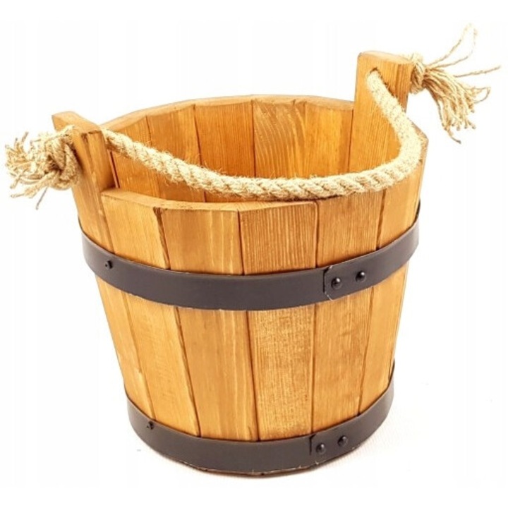 Ghiveci din lemn, Drewdon, 30x30cm, culoare maro, capacitate 10L