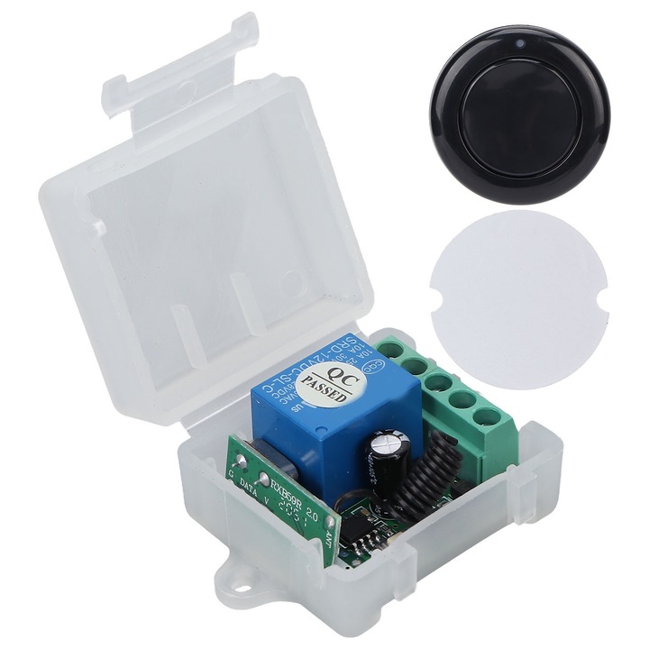 Enforose AK-RKO1SY távirányítós kapcsoló, 12V, 10A, 433Hz, 1 csatornás