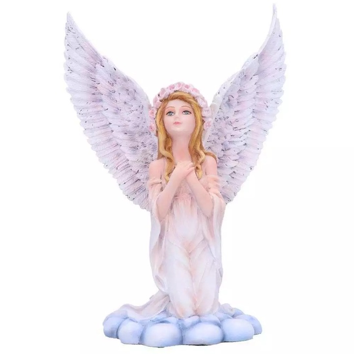 Bellerose angyalfigura – Fantasy angyali dekor, gyanta, kézzel festett részletek