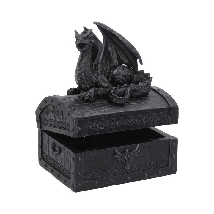 Cutie decorativa Sacred Keeper – Cufar de comori cu dragon, 14, 5 cm