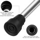 Set 2 amortizor de cauciuc, pufar, Hggzeg, Usor de instalat, Rezistent la abraziune, Anti-alunecare, Design ingrosat, Pentru carje, bastoane si bastoane de drumetie cu diametrul de 19 mm, 42 x 55mm, Negru