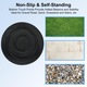 Set 2 amortizor de cauciuc, pufar, Hggzeg, Usor de instalat, Rezistent la abraziune, Anti-alunecare, Design ingrosat, Pentru carje, bastoane si bastoane de drumetie cu diametrul de 19 mm, 42 x 55mm, Negru