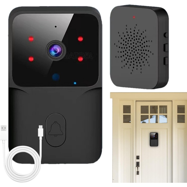 Fara Video Call Sonerie Fara fir Wireless VideoGuest, Control prin Aplicatie Kement ...