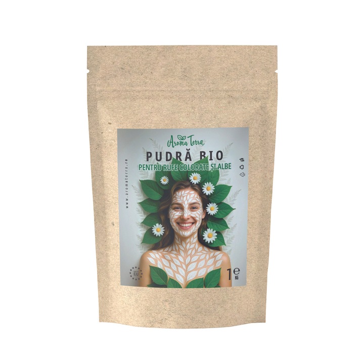 Detergent de rufe, Aroma Terra, organic, pentru rufe colorate si albe, fara fosfat, 100% biodegradabil, 1 kg