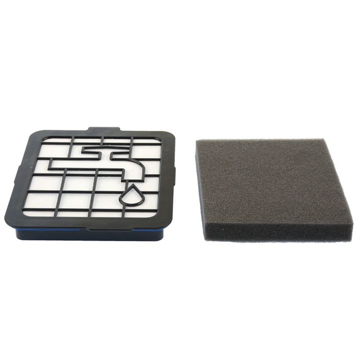 Рамка и дунапренов филтър за прахосмукачки Philips, CP0617/01, П324, черен, бял