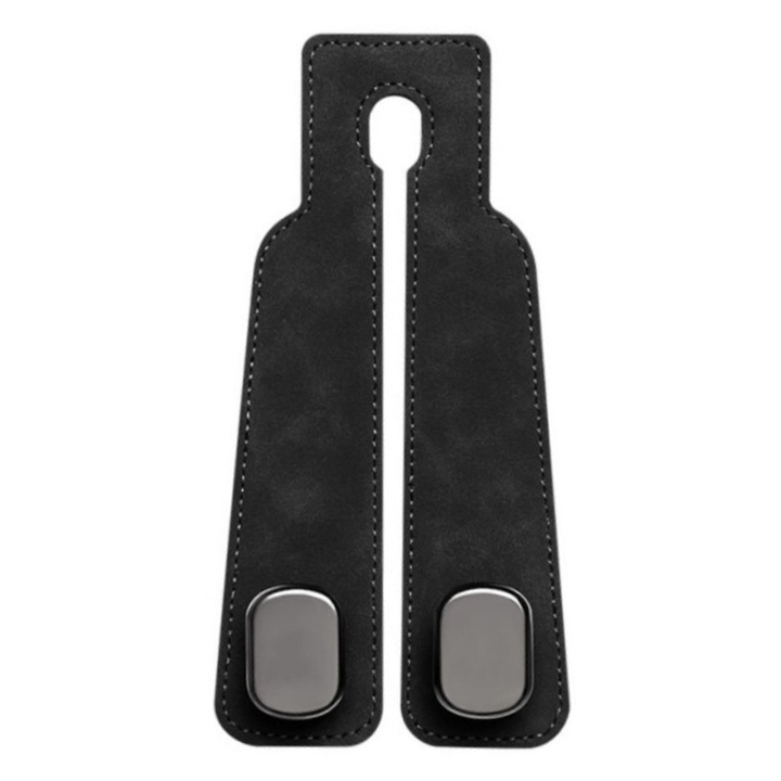 AKESON® Alcantara bőr telefontartó autósülésre akasztóval – elegáns és funkcionális (fekete)