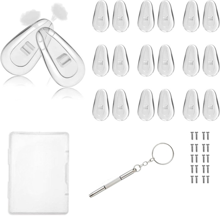 Tesori Nascosti® Kit de Inlocuire Pernite Nazale din Silicone – Confortabile, Anti-Alunecare si Durable (Set 20 buc)
