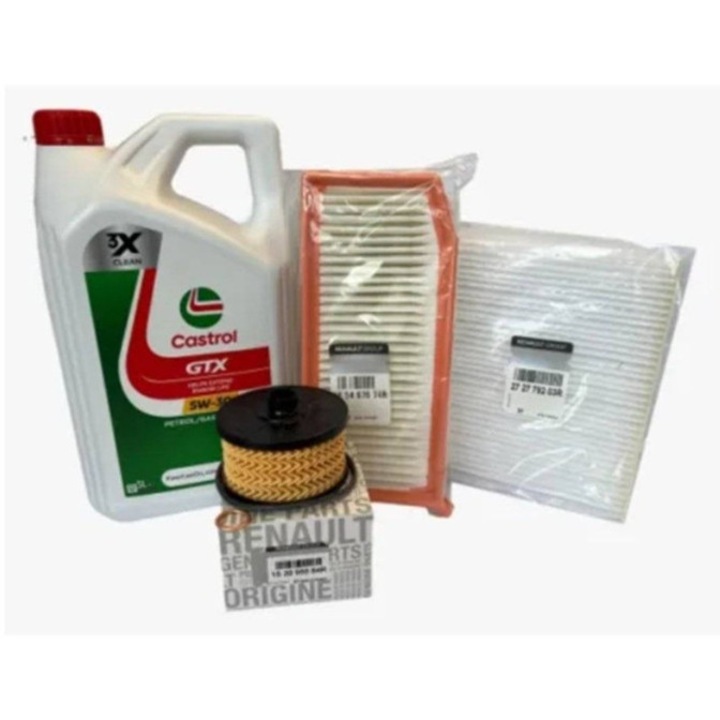 Pachet revizie Dacia Logan / Sandero 0.9 TCE Euro 6 Ulei Castrol RN17