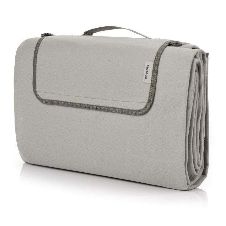 Patura de picnic, Meteor, Polar, Maro, 150 x 180 cm, Compact, Termic, Greutate 0, 7 kg, Ideal pentru camping si plaja