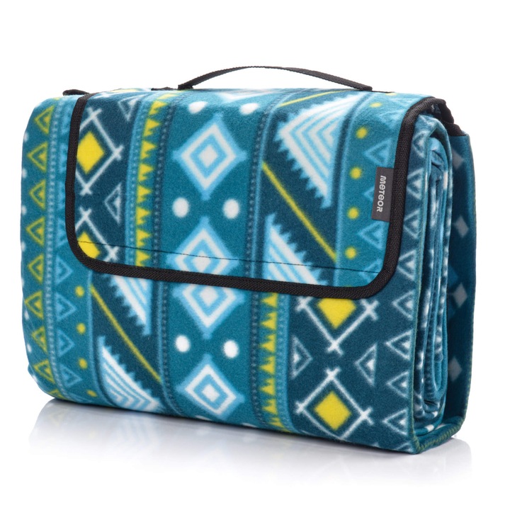 Одеяло за пикник, Meteor, Polar, Green, 160 x 210 cm, Термо, Компактно и лесно за съхранение, Идеално за къмпинг и плаж