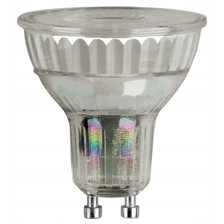 Bec LED Livarno Home, GU10, 5.5W, Sticla, 2700K, Alb Cald, Alb/Transparent