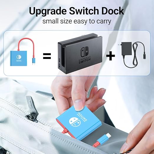 Adaptor Portabil pentru Nintendo Switch, OEMG®, 3in 1, suport