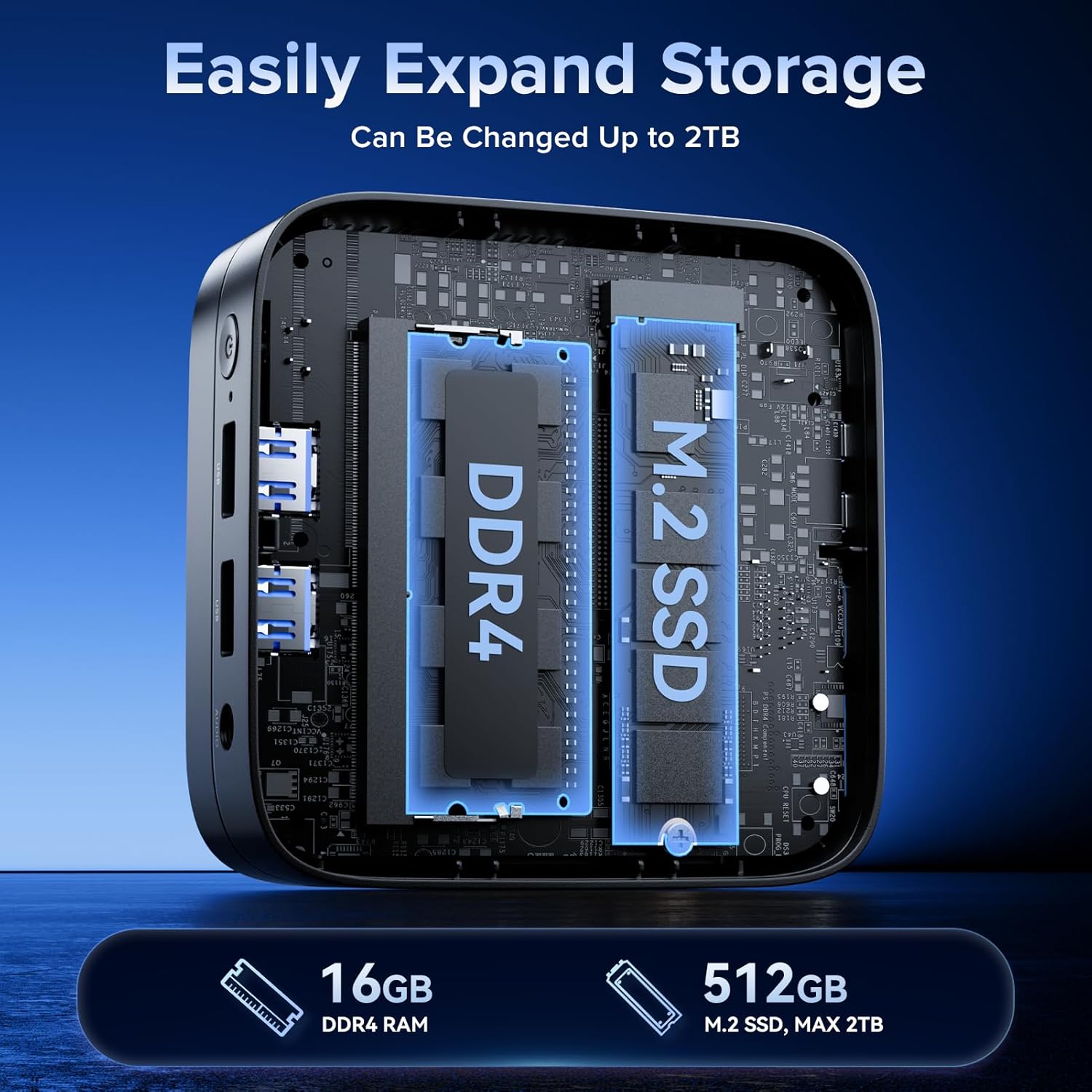 Mini PC NiPoGi Intel Twin Lake- N150 pana la 3.6 GHz 16GB DDR4