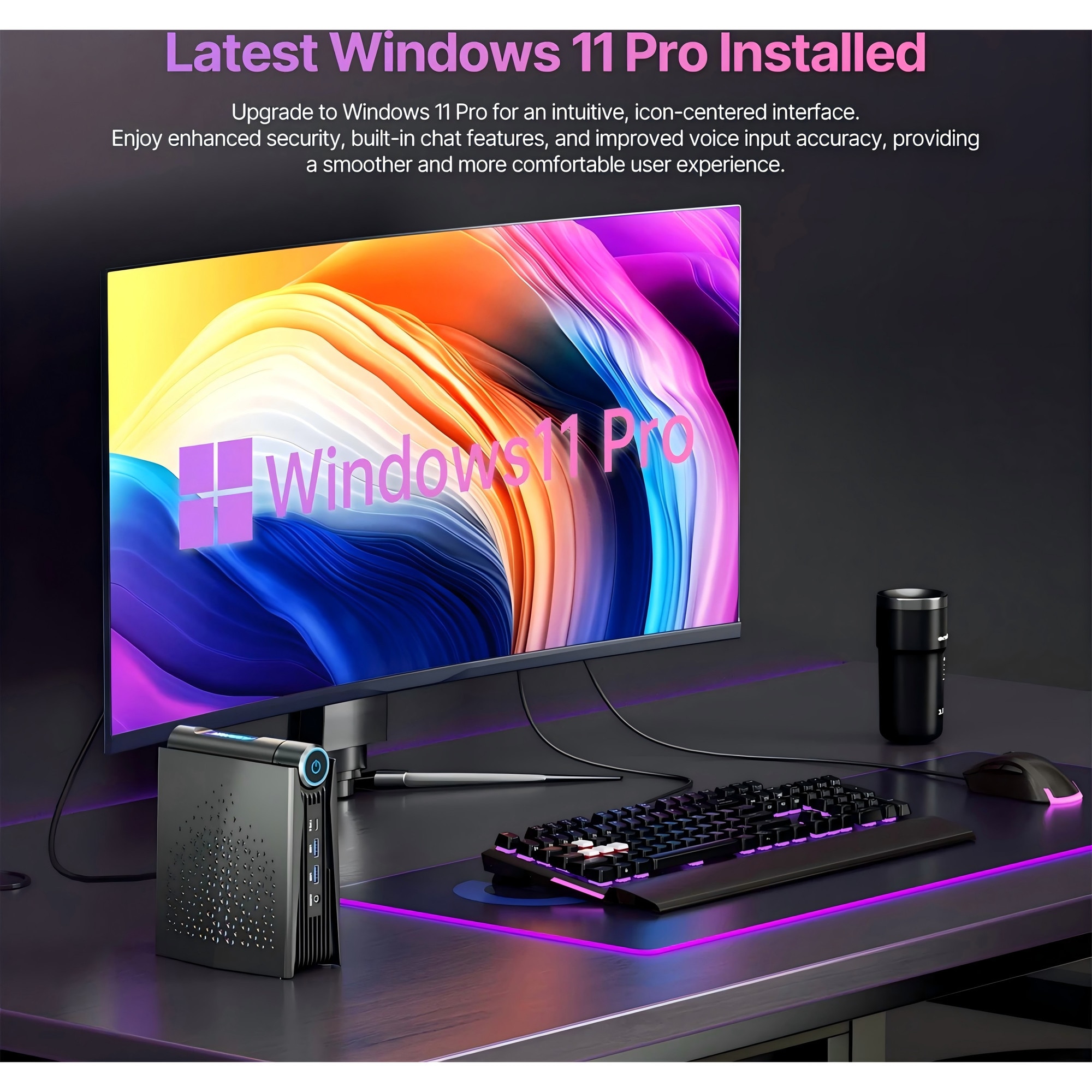 Gaming mini számítógép, AMD Ryzen 7 5700U processzorral, 8 magos