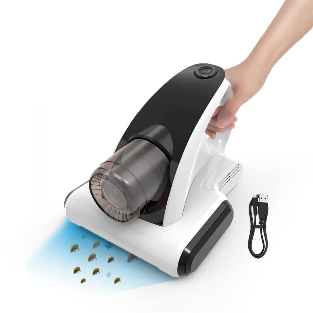 Aspirator antiacarieni, fara fir, 150 W, 12 KPa, reincarcabil prin USB, pentru casa, alb