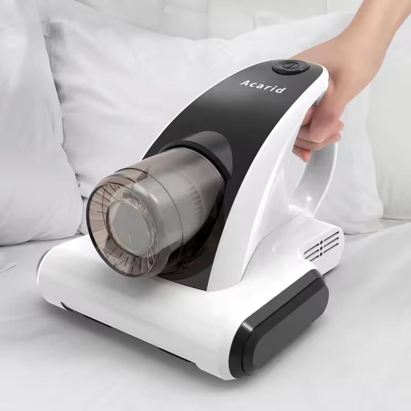 Aspirator antiacarieni, fara fir, 150 W, 12 KPa, reincarcabil prin USB, pentru casa, alb