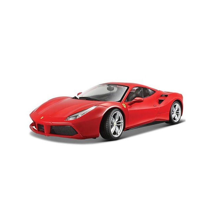 Macheta masinuta Bburago scara 1/43 Ferrari 488 GTB, rosu, BB36000/36023R