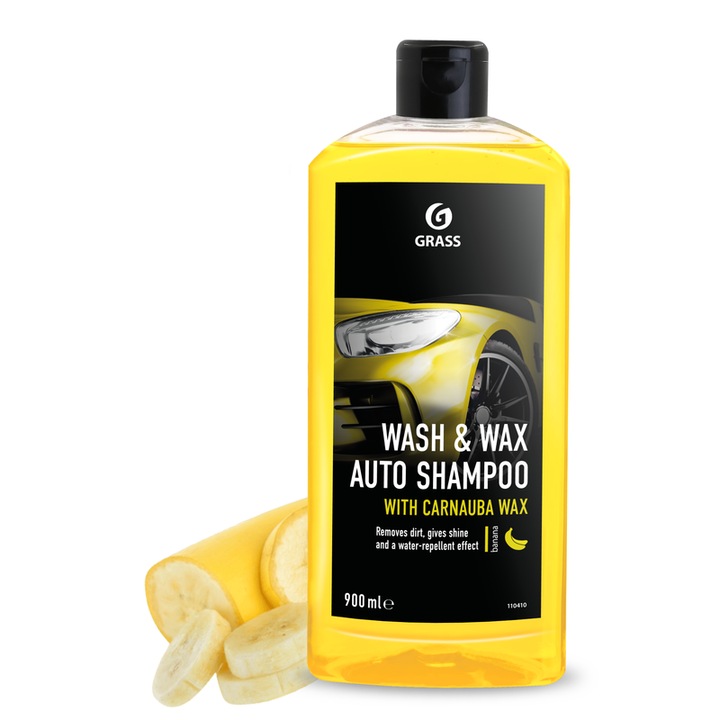 Sampon auto spumant GRASS Ultimate Wash & Wax, 900ML, pH neutru, protectie si stralucire