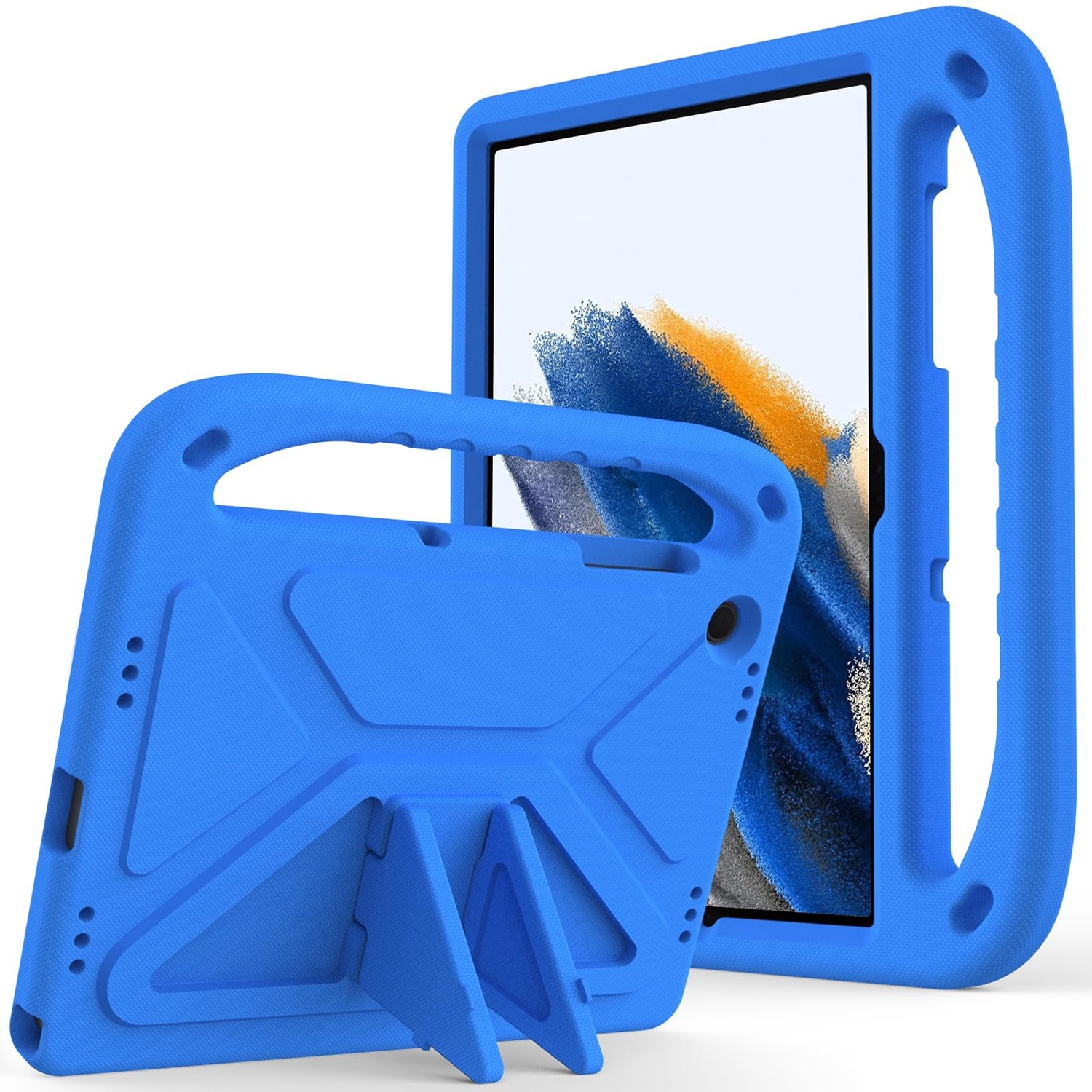 Husa rezistenta la cadere pentru tableta Samsung Galaxy Tab A9 Plus 11inch, Husa de protectie pentru tableta, Fudisenn®, Skid - Proof Texture, Support Multi - Angle Standing, Rezistenta La Socuri, Useful Handle, Albastru