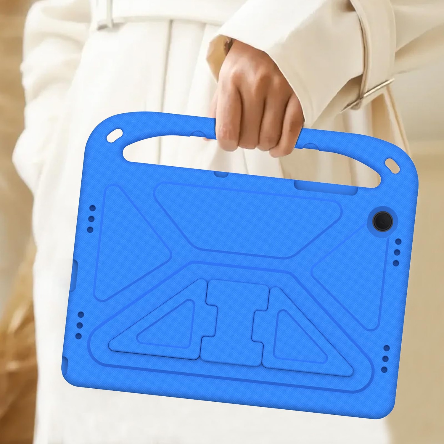 Husa rezistenta la cadere pentru tableta Samsung Galaxy Tab A9 Plus 11inch, Husa de protectie pentru tableta, Fudisenn®, Skid - Proof Texture, Support Multi - Angle Standing, Rezistenta La Socuri, Useful Handle, Albastru