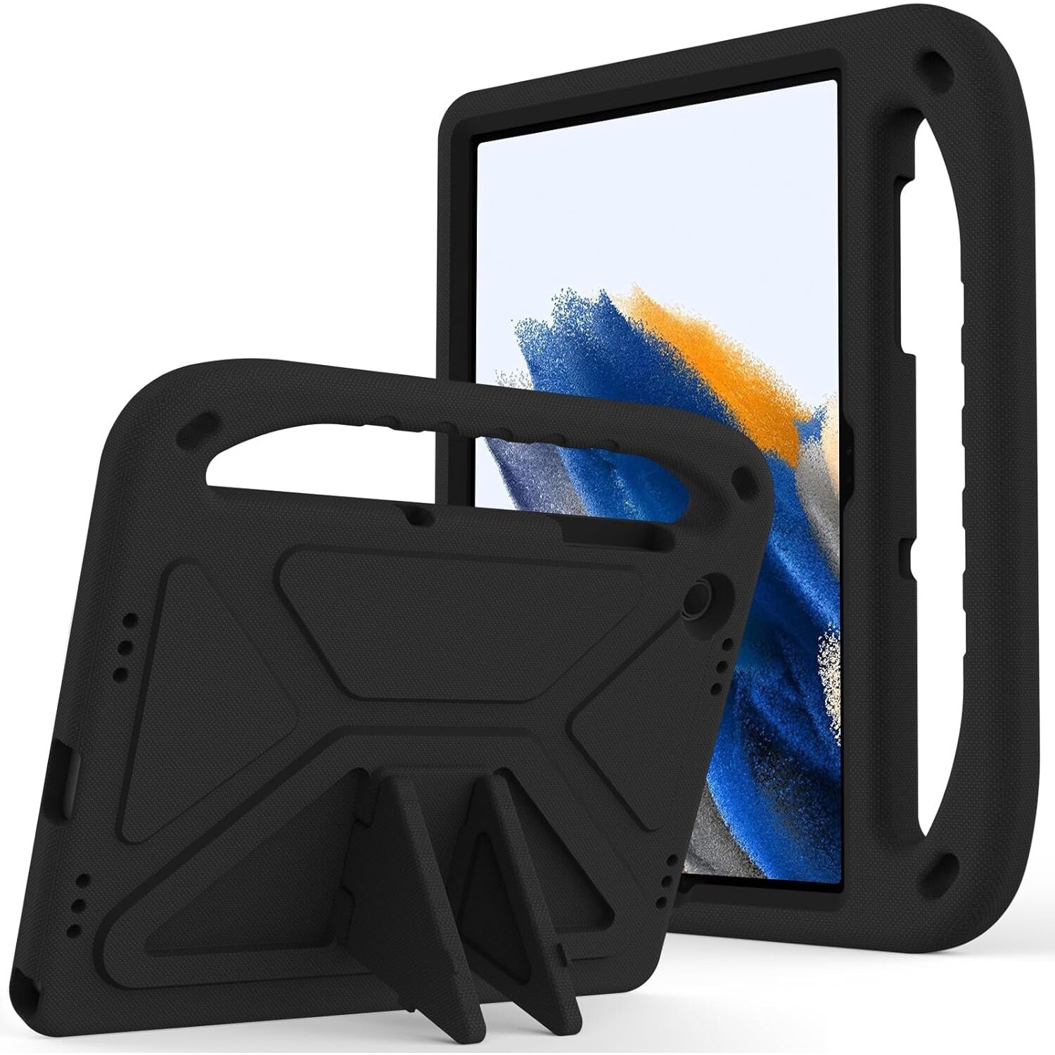 Husa rezistenta la cadere pentru tableta Samsung Galaxy Tab A9 Plus 11inch, Husa de protectie pentru tableta, Fudisenn®, Skid - Proof Texture, Support Multi - Angle Standing, Rezistenta La Socuri, Useful Handle, Negru