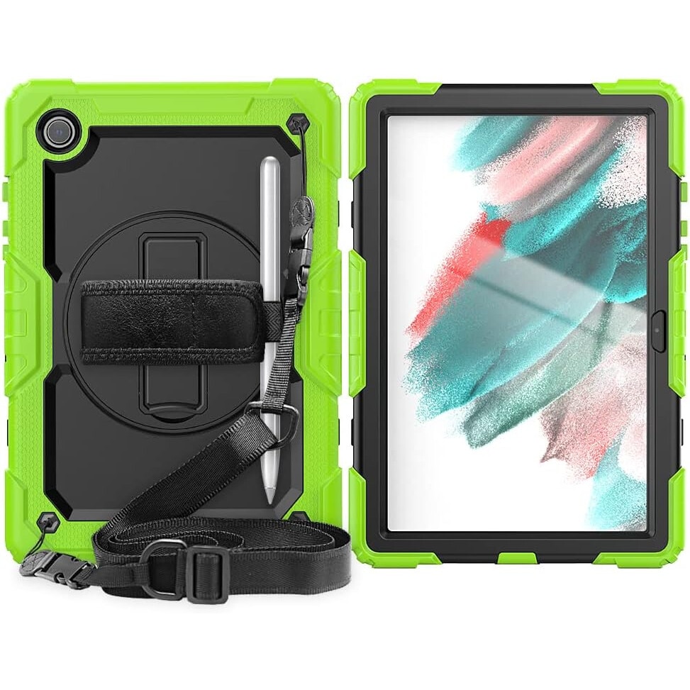 Husa Samsung Galaxy Tab A 8.0” si curea de umar verde