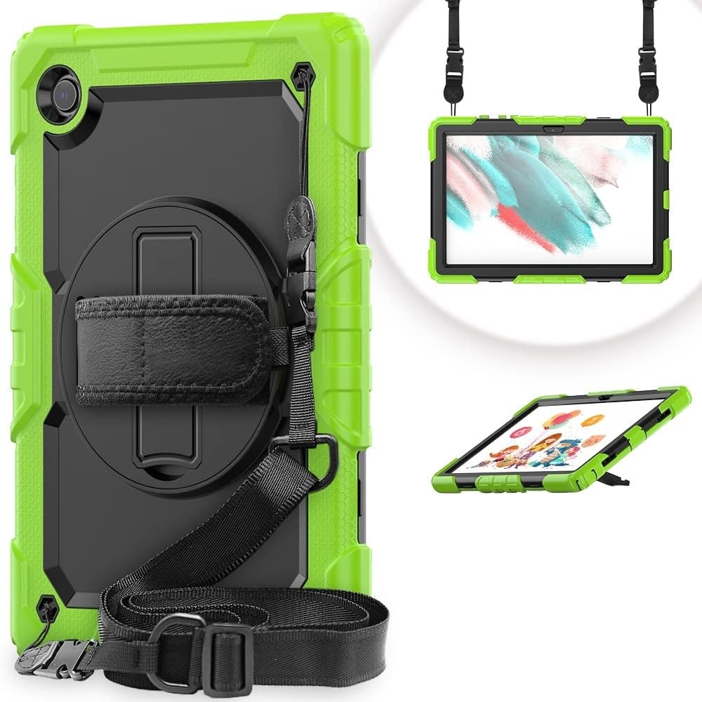 Husa Samsung Galaxy Tab A 8.0” si curea de umar verde