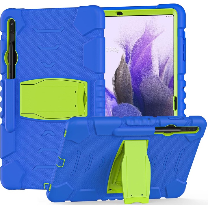 Husa pentru tableta, cu suport stilou, albastru, Galaxy Tab S7 FE