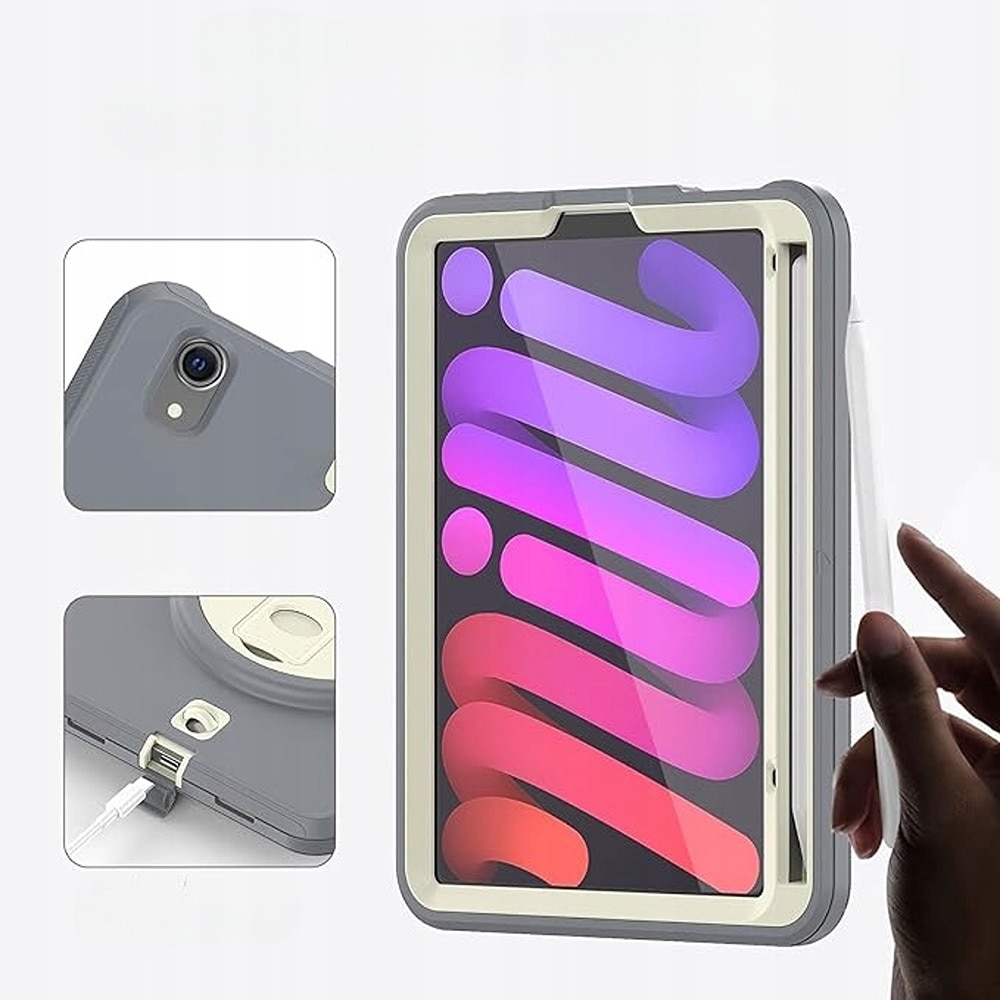 Husa tableta, TPU, pentru iPad Mini 6 8.3" gri
