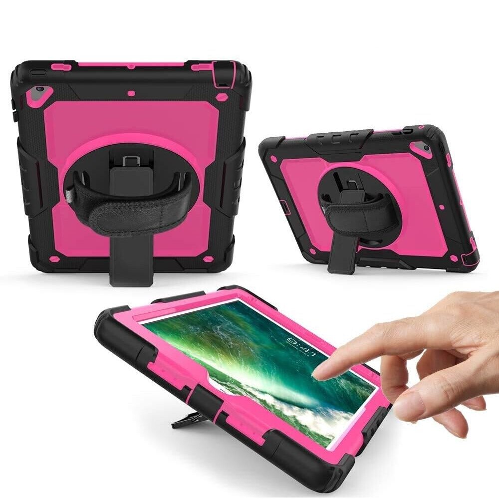 Husa pentru iPad Mini 5/Mini 4 7,9" cu suport si curea de umar roz