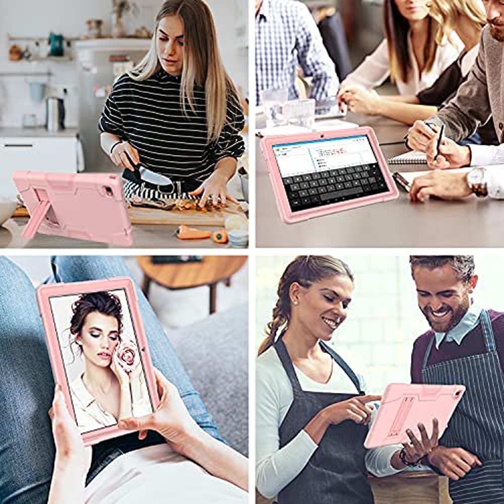 Husa tableta cu suport, roz, 10.4"