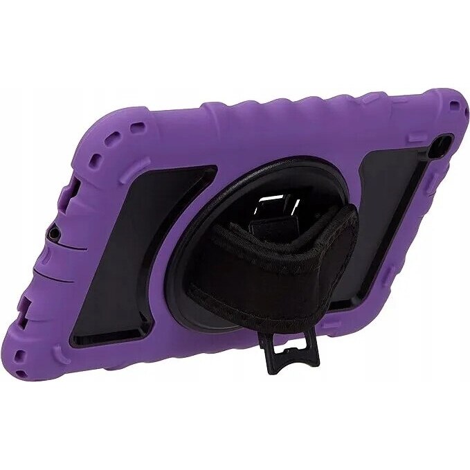 Husa tableta, Samsung Galaxy Tab A 8.0", 3 straturi, suport rotativ 360°, violet