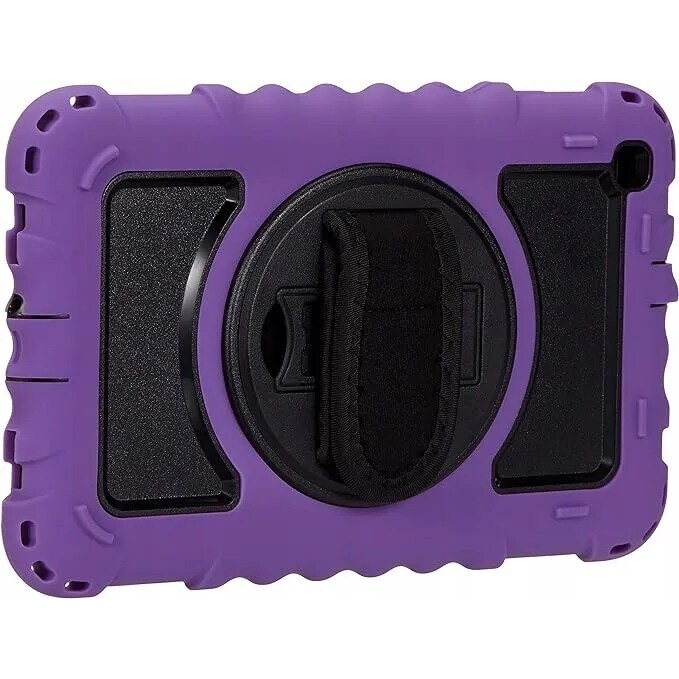 Husa tableta, Samsung Galaxy Tab A 8.0", 3 straturi, suport rotativ 360°, violet