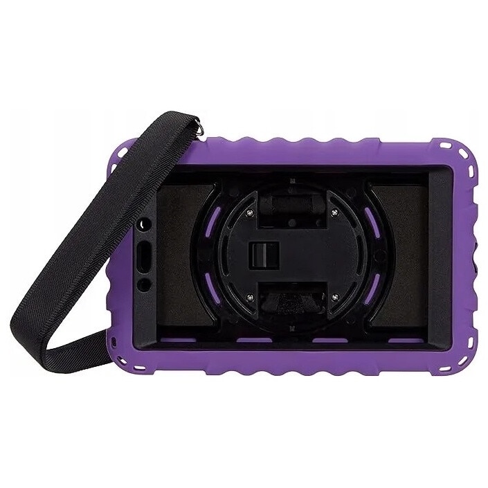 Husa tableta, Samsung Galaxy Tab A 8.0", 3 straturi, suport rotativ 360°, violet