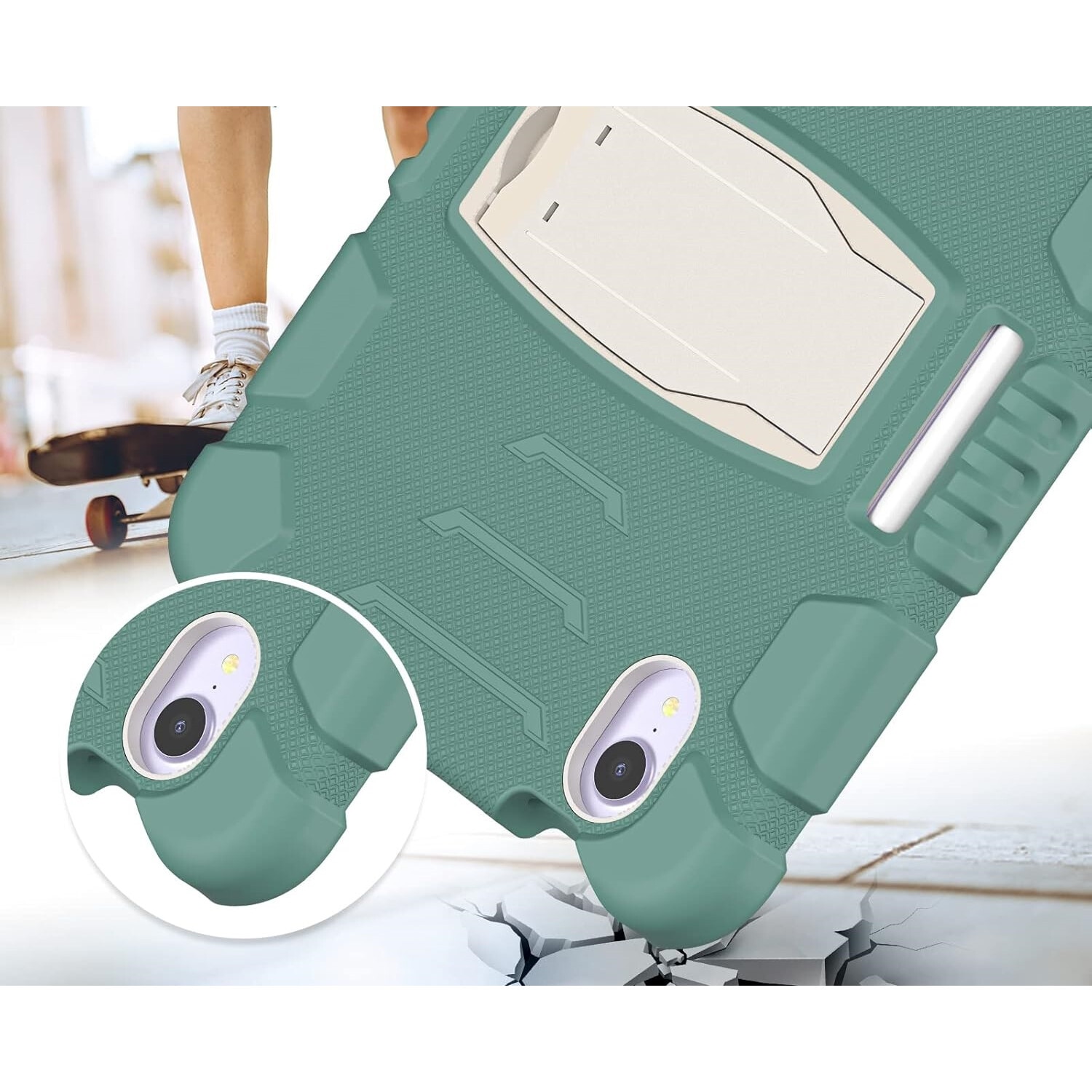 Husa tableta 10.5", cu suport, verde