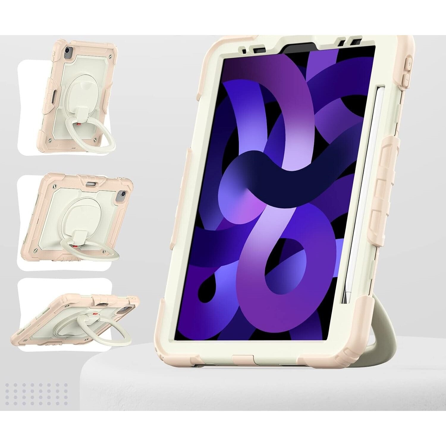 Husa pentru iPad Mini 6 8.3", suport rotativ, roz