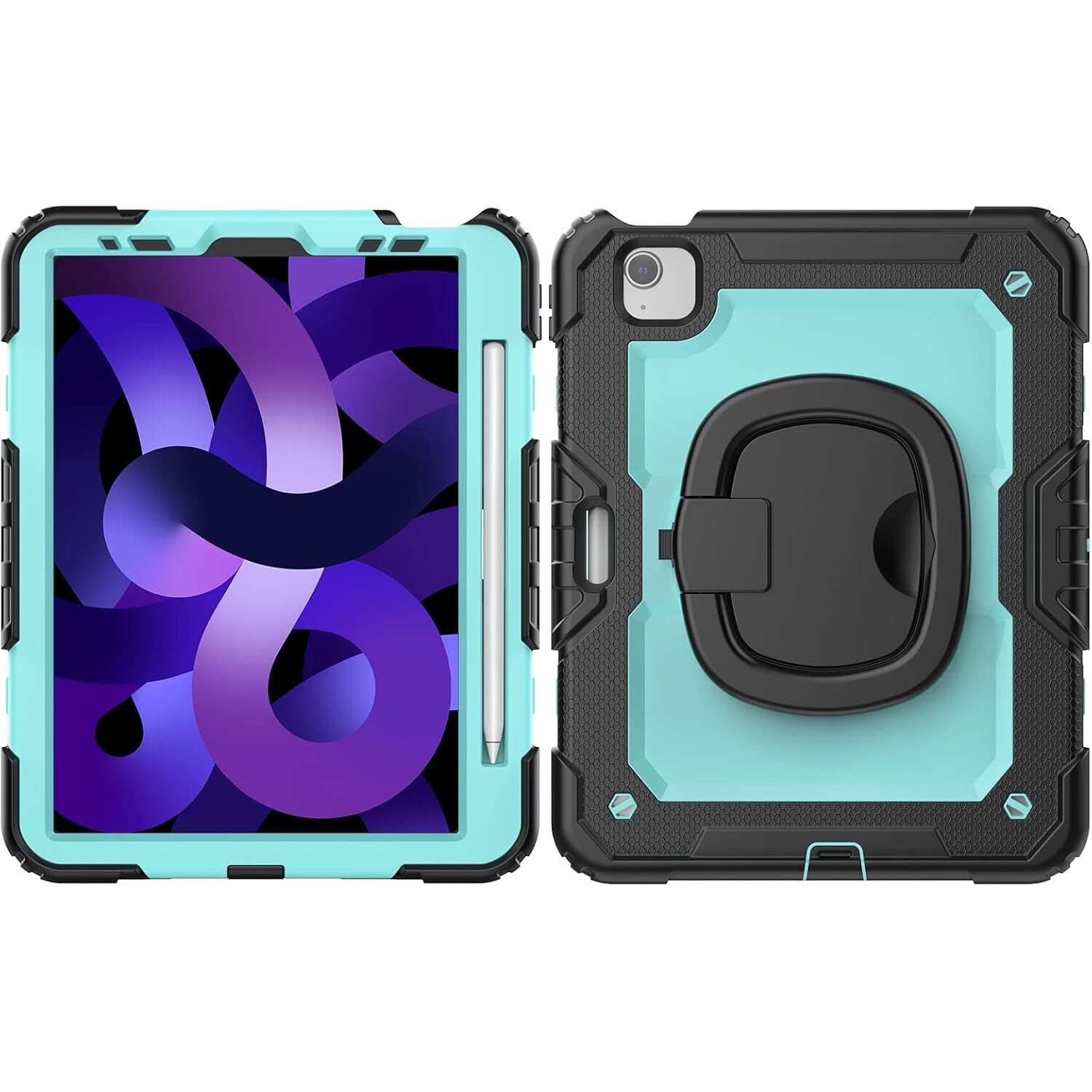 Husa pentru iPad Air 5/Air 4/Pro 11", 3 straturi, suport rotativ, albastru