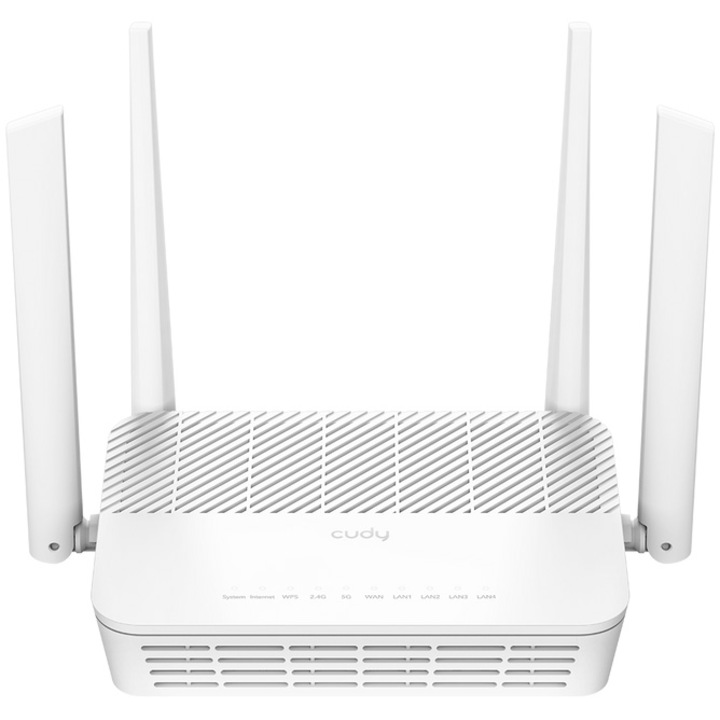 Безжичен рутер Cudy WR3000H, AX3000, двубандов, Wi-Fi 6, двуядрен 1.3GHz, 128MB/512MB Flash/RAM, 2.5G порт, Cudy Mesh