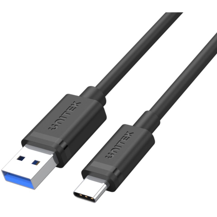 Unitek adatkábel, USB 3.1 típusú A - C típusú, 0,5 m, fekete