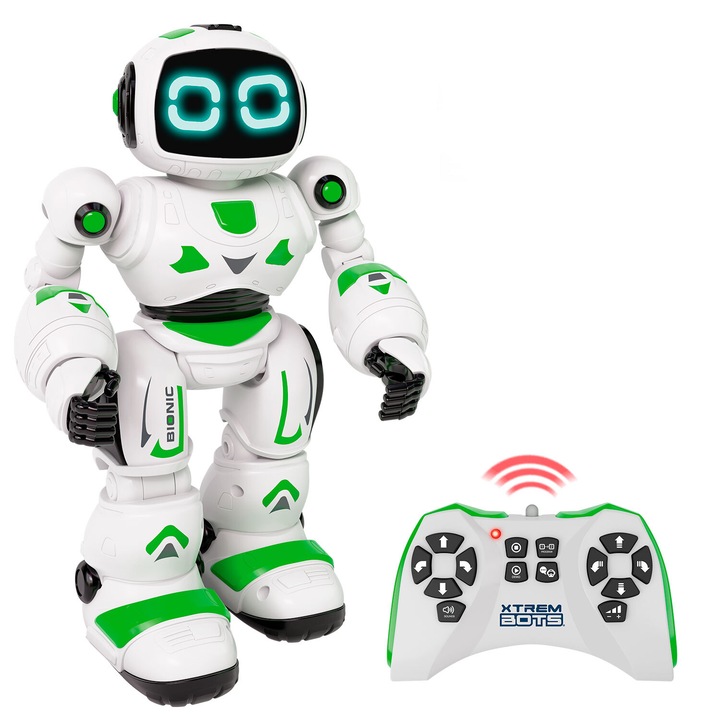Програмируем робот с 20 движения, със звуци и светлини, Xtrem Bots - Bionic