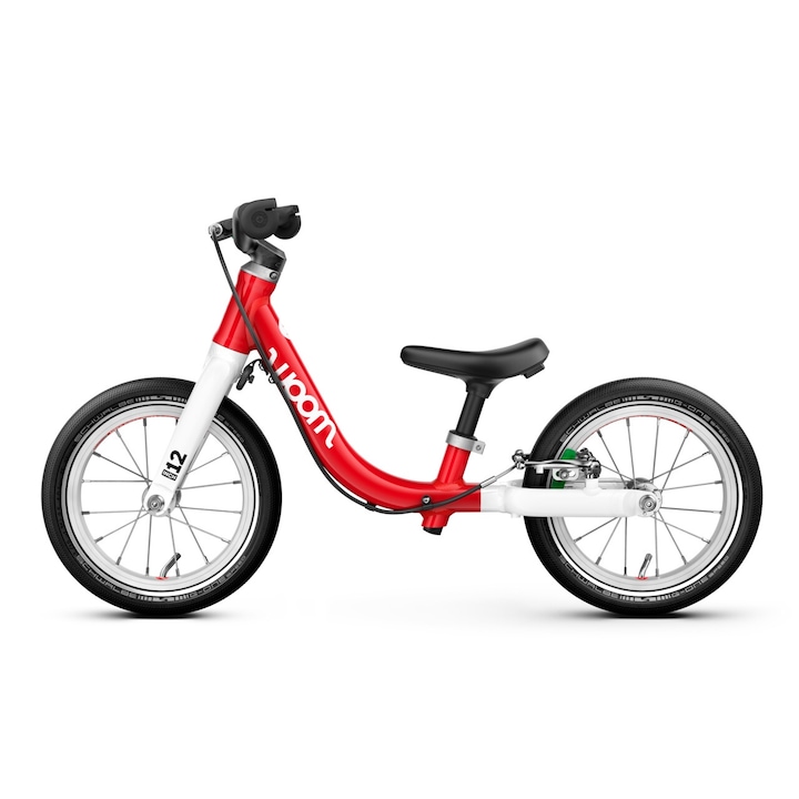 Bicicleta de copii Woom Go 1, 12", roti ultra-usoare, roșu, set complet