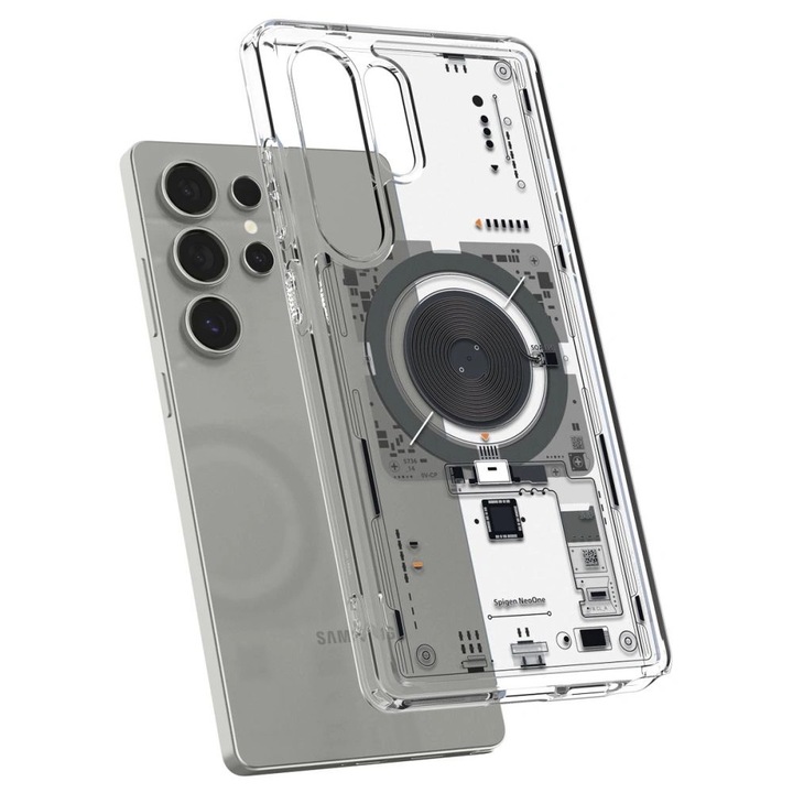 Husa Spigen Ultra Hybrid Magsafe, protectie hibrida, colturi cu perne de aer, transparent, pentru Samsung Galaxy S25 Ultra