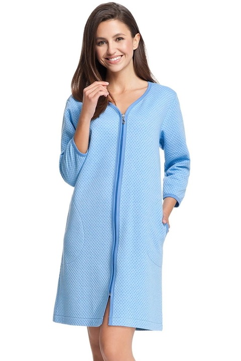 Halat de baie pentru femei LUNA 214 roz somon, Albastru