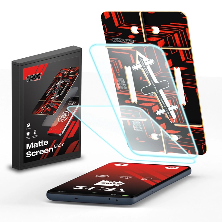 Grizz MatteScreen Easy matt védőfólia szett, 2 darab, Samsung Galaxy S24-hez, átlátszó, egyszerű telepítés