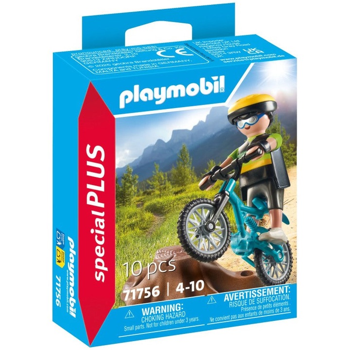 Детски комплект фигурки Playmobil Special Plus - Планински велосипедист