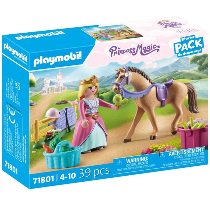 Playmobil Princess Magic - Starter Pack, Printesa si calut