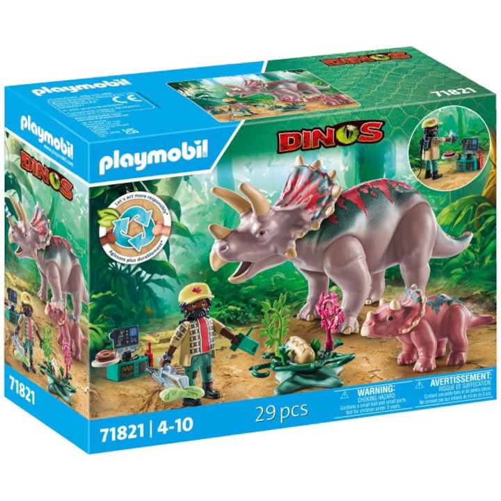 Playmobil Dinók - Triceratops család
