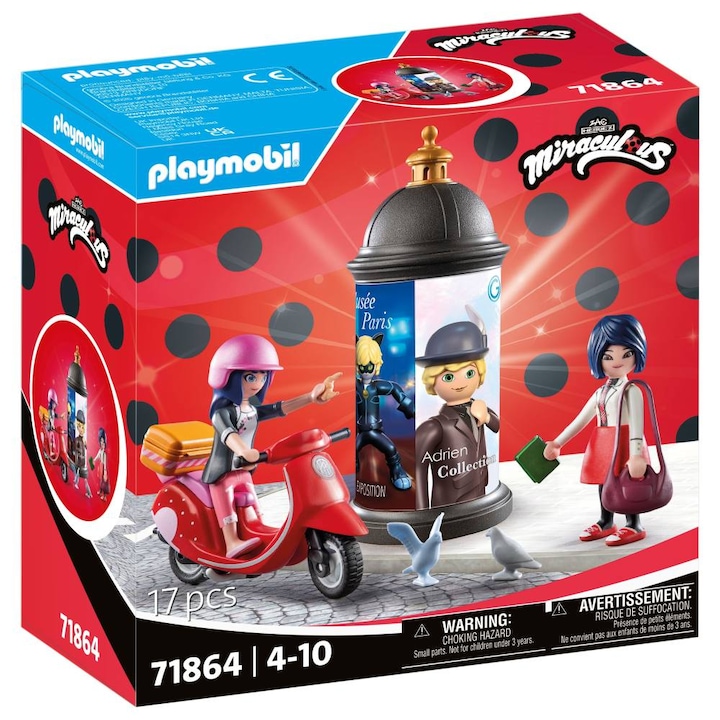 Фигурки Playmobil Miraculous - Разходка със скутер през Париж