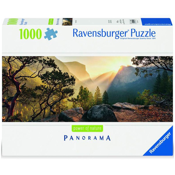 Puzzle Ravensburger Panorama - Parcul Yosemite, 1000 piese