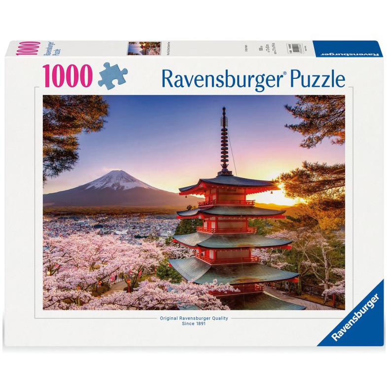 Puzzle Ravensburger - Fuji, ciresi infloriti, 1000 piese - eMAG.ro